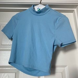 Baby Blue Tobi Crop Top Small
